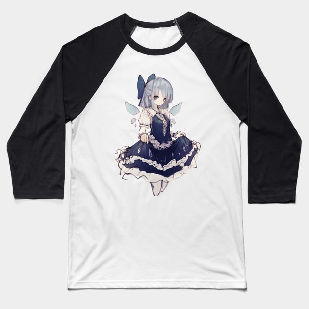 Cirno Touhou Baseball T-Shirt by KokoroPopShop